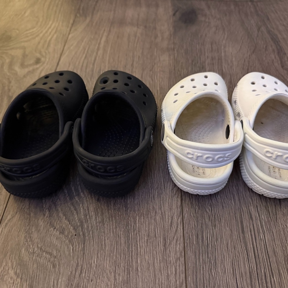 CROCS Kids Water Shoes - Black and White Pair